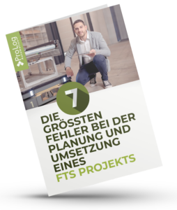 Broschüre von Prolog Automation. Die 7 größten Fehler bei der Planung und Umsetzung eines FTS Projekts.